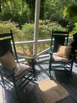 Pair of vintage porch rockers