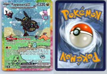 Bubble Rayquaza EX – Azure Pulse Fan Art Card (Black Variant)