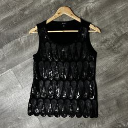 Women’s Black Sequin Tank Top