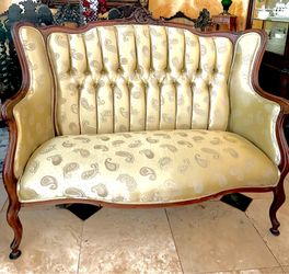 Victorian Settee, his and her chair