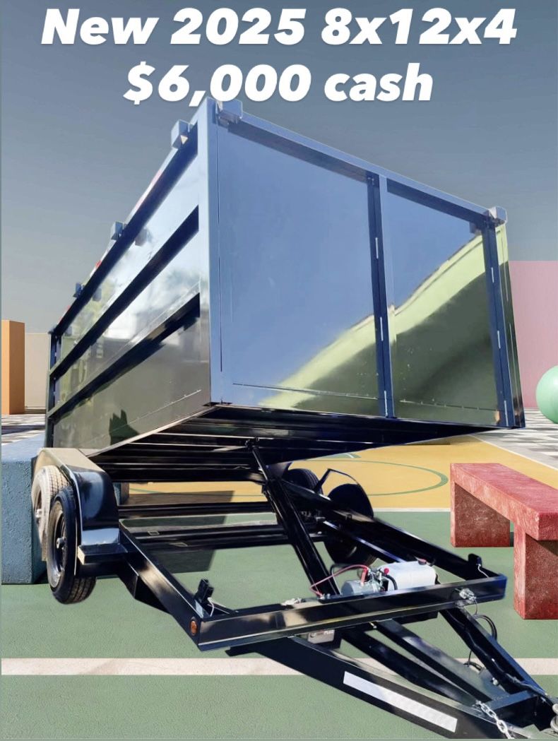 2025 New 8x12x4 Dump Trailer 12000lbs