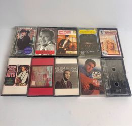 Vintage Country Music Cassette Lot Jim Reeves George Jones Tammy Wynette