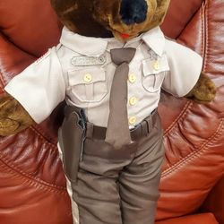 Bear Force Of America Sheriff Department Pistol Expert Teddy Bear 1989 