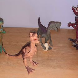 Mixed Lot Of (6) Toy Dinosaurs