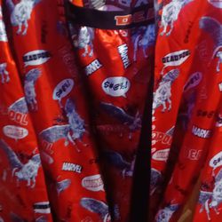 New- Still has original tags Deadpool Satin/Polyester Robe/Boxer Short Set