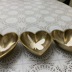 Gold Heart Condiment Decor