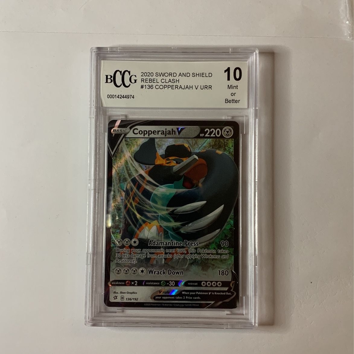 Pokemon 2020 Copperajah V 136/192, BCCG 10, MINT!! REBEL CLASH for Sale in Brockport, NY - OfferUp Pokemon 2020 Copperajah V 136/192, BCCG 10, MINT!! REBEL CLASH for Sale in Brockport, NY - OfferUp