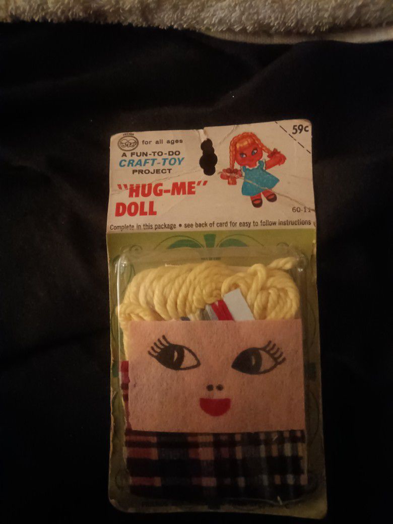 Antique/ Vintage HUG-ME DOLL Children's Craft Still In Original Box Unopened 