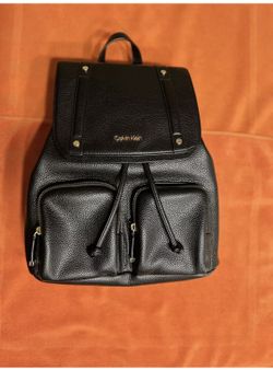 Calvin Klein backpack Black Color women leather