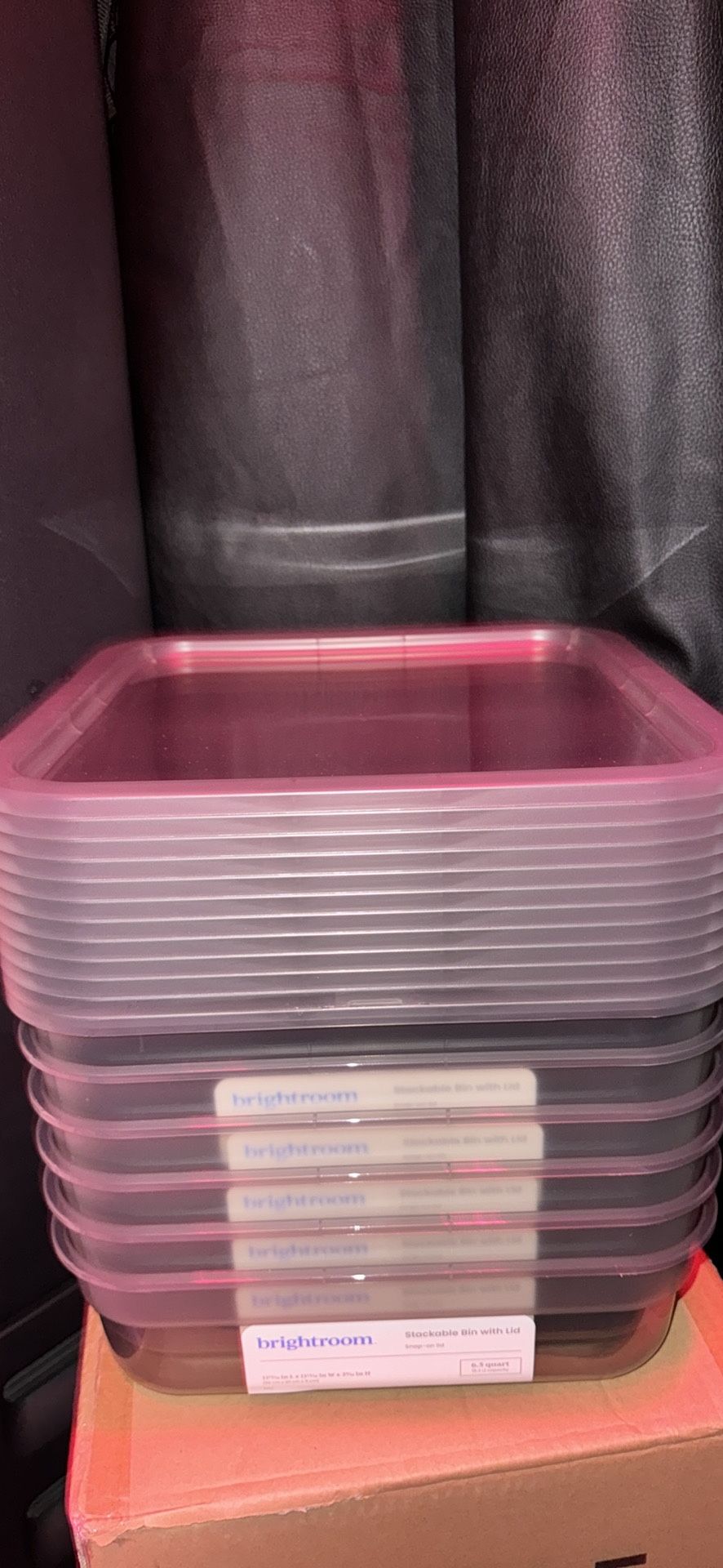 Stackable Bins 6.5qts 12pack 50$