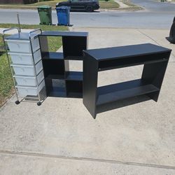 Desk With Shelves " Black"