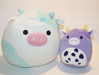 Squishmallow Cow Bundle Of 2 12” & 7”