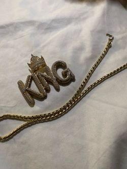 S925 king chain and 14k gold necklace