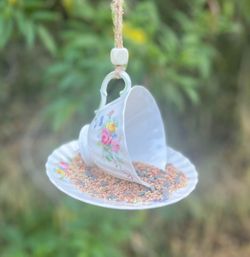 Fancy Teacup bird feeder