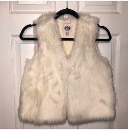 Juicy Couture White Faux Fur Vest