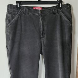 Coleman Utility Pants 36 X 32 Men's Fleece Lined Insulated Work Grayish Black