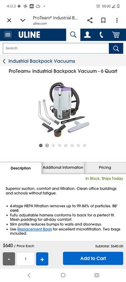 Pro team 6 back pack