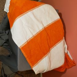 Beach Towel- Orange And White