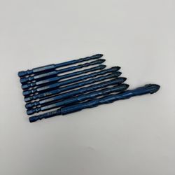 8pc Cross Spearhead Carbide Drill Bits