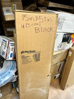 Ply Gem 15 in. × 51 in. Polypropylene 4-Board Closed Board and Batten Shutters Pair in Black