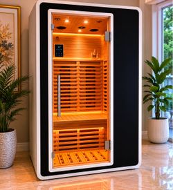 Premium 2-Person Infrared Sauna — Brand New — Indoor/Outdoor