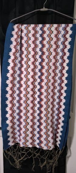 Woven Textile Wrap with Fringe