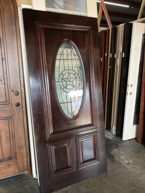 36” X 80” Front Door Oval Glass With The Texas Start
