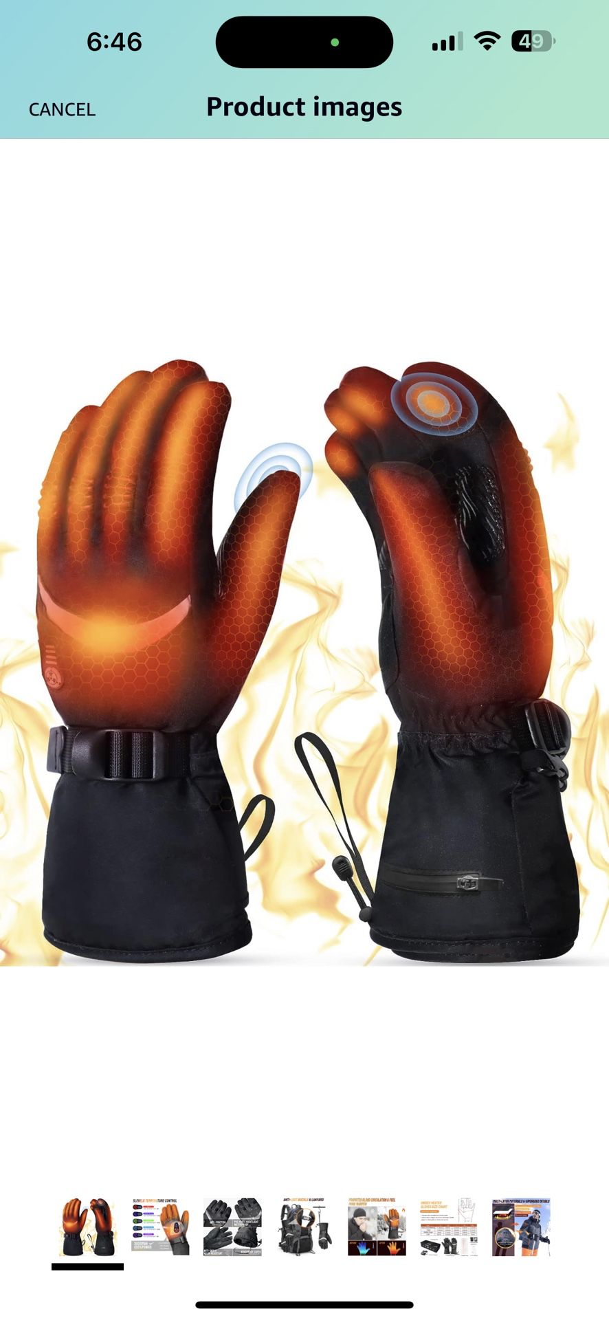 Heated Gloves for Men Women, EEIEER Mens Winter Heating Gloves Rechargeable with Battery Included for Winter Sports Size Small!!!! Brand new open b