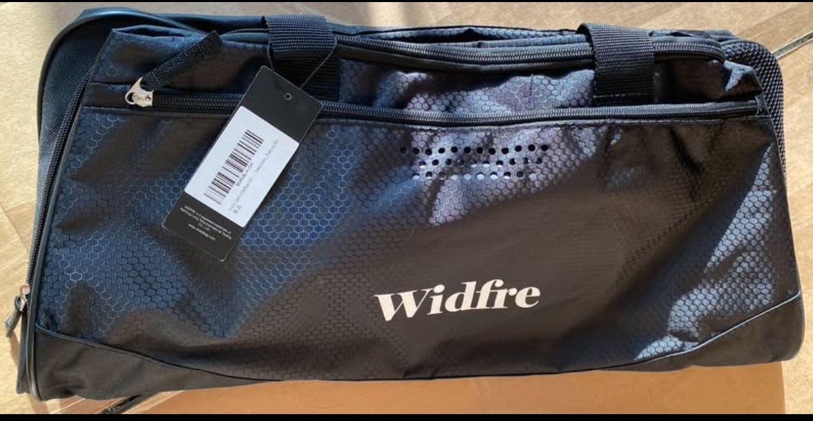 WidFre Sports Gym Bag LARGE Black Duffle Bag