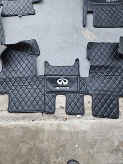 2014-2017 Infiniti QX60 Custom Logo Embroidered Leather Mats