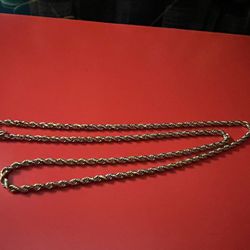 SOLID REAL 14K GOLD 22” Diamond Cut Rope Chain!! Over 15 Grams!! 
