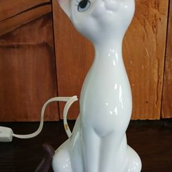 Vintage Siamese Kitty Porcelain Night Light Perfume Warmer 