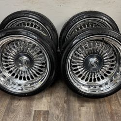 RINES PARA FORD Y CHRVY 5 VIRLOS -NEW 20x11 polished wheels with Lexani tires