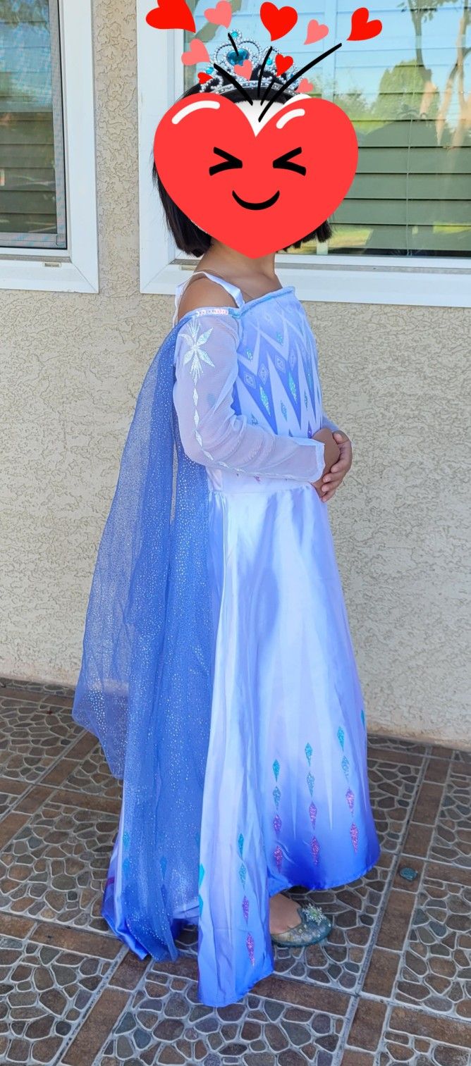 Disney's Frozen Elsa Dress Costume 4-6T 