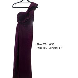 New Glittery Purple Formal Dress- Size: XS