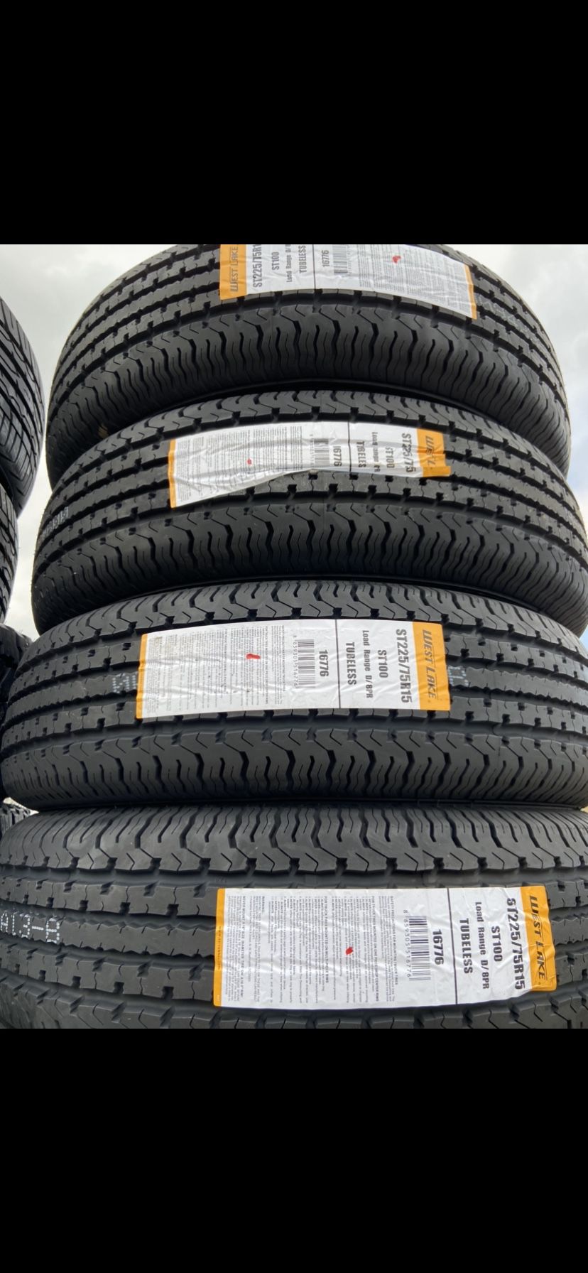 WEST LAKE Trailer tires ST225/75R15 $69 each new 8 ply trailer tires 225/75/15 10 PLY 225/75R/15 10ply