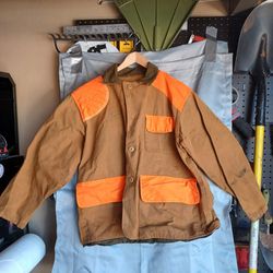 Mens Vintage Saftbak Jacket Canvas Chore Hinting High Visibilty Jacket