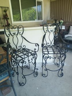 Iron Patio Barstools $60 each Very heavy