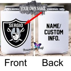 Personalized Sports Koozies L.A. Rams Raiders Football & Dodgers Angels Baseball