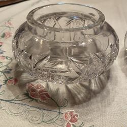 Beautiful 2 Vintage Cristal Candle Holder 
