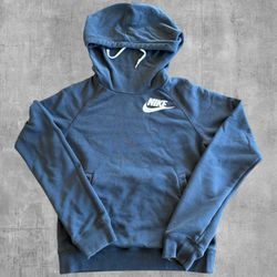 Nike Girls Black Funnel Neck Hoodie XS Pullover Sweatshirt Fleece 574414-010 Kids