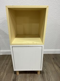 IKEA EKET Cube Cabinets, Set of 2 (White w/ Door + Yellow)