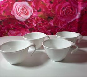 White Corelle Tea Cups