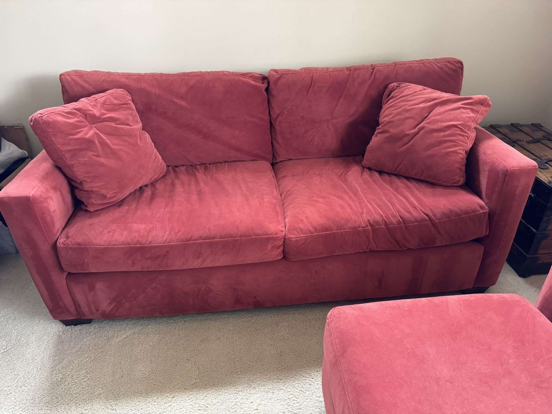 Couch Chair & Ottoman Set