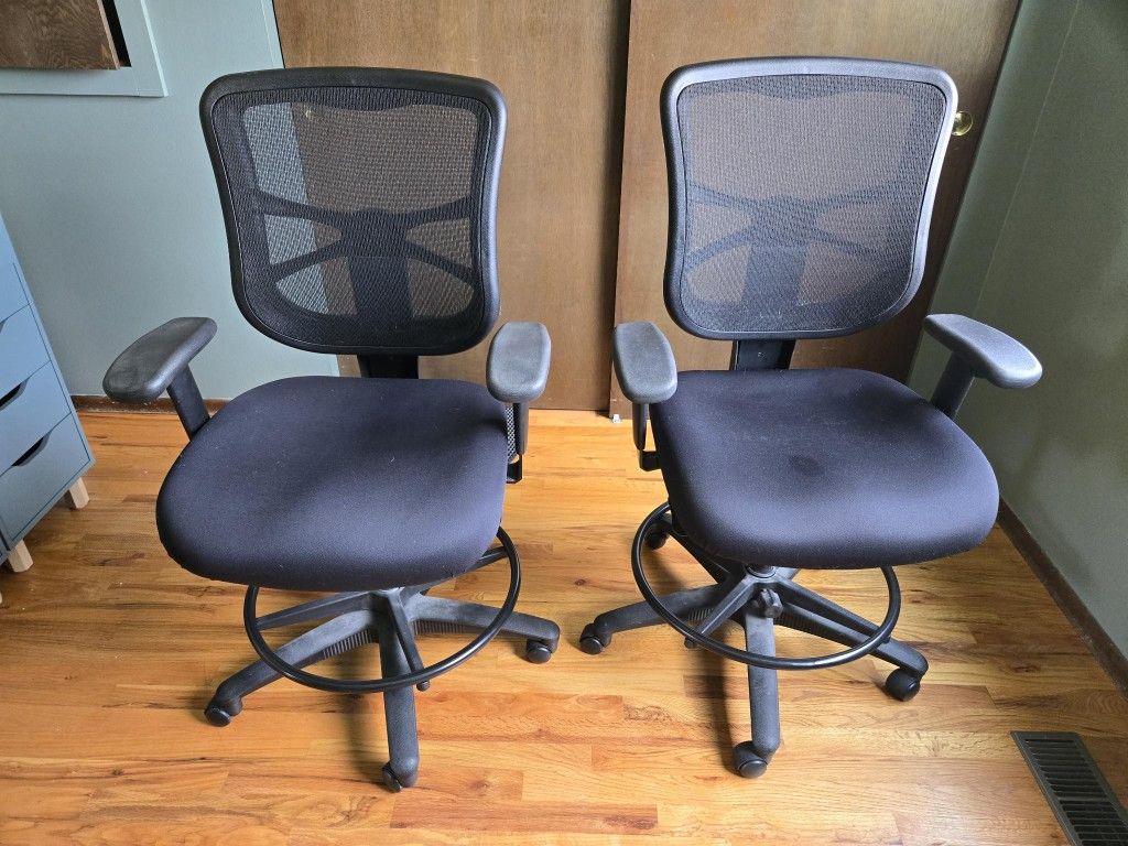 Drafting Height Office Chairs (2)