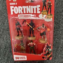 Fortnite Stampers Blister Pack of 5 Figurines Ink Pad Base & Stamps Random New. Toy Toys Wholesale 