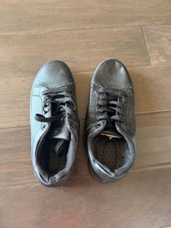 Black Low-Top Lace-Up Sneakers