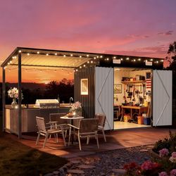 12x4 FT- Outdoor Metal Storage Shed