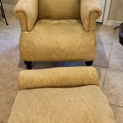 Drexel Heritage British Colony Chair & Ottoman