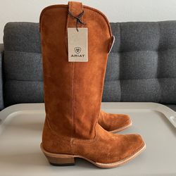 Ariat Memphis Western Boots Suede Brown Women’s Size 9.5 New